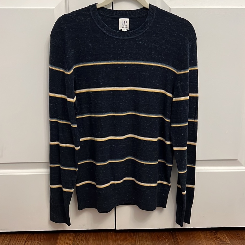 Mens Gap Navy & Yellow Pullover Sweater